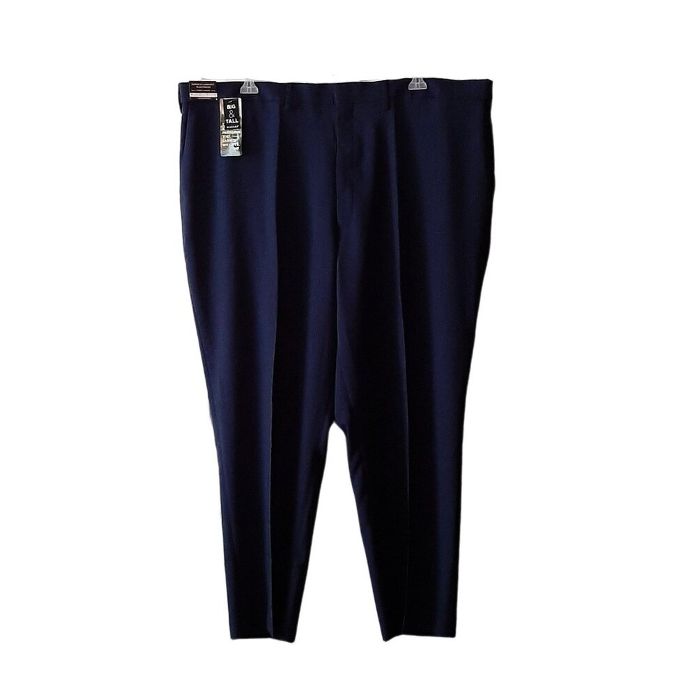 Men Haggar Premium Comfort Classic Fit Navy Pants- Size 46W X 29L